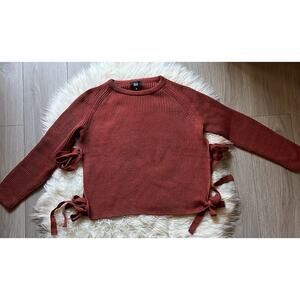 Goldie Women’s Pullover Crew Neck Sweater Ties On Each Side Women’s M/L Oversize